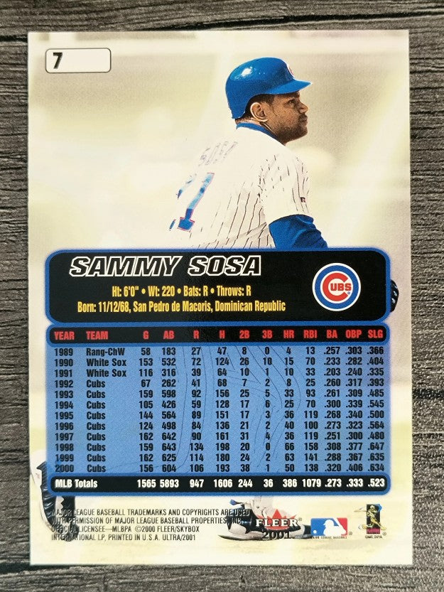 2001 Ultra #7 Sammy Sosa