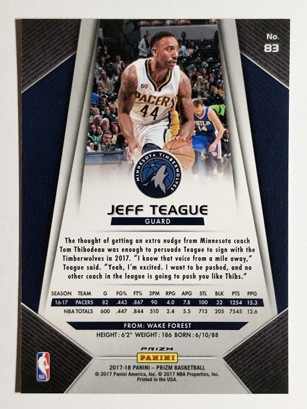 2017-18 Panini Prizm Prizms Ruby Wave #83 Jeff Teague