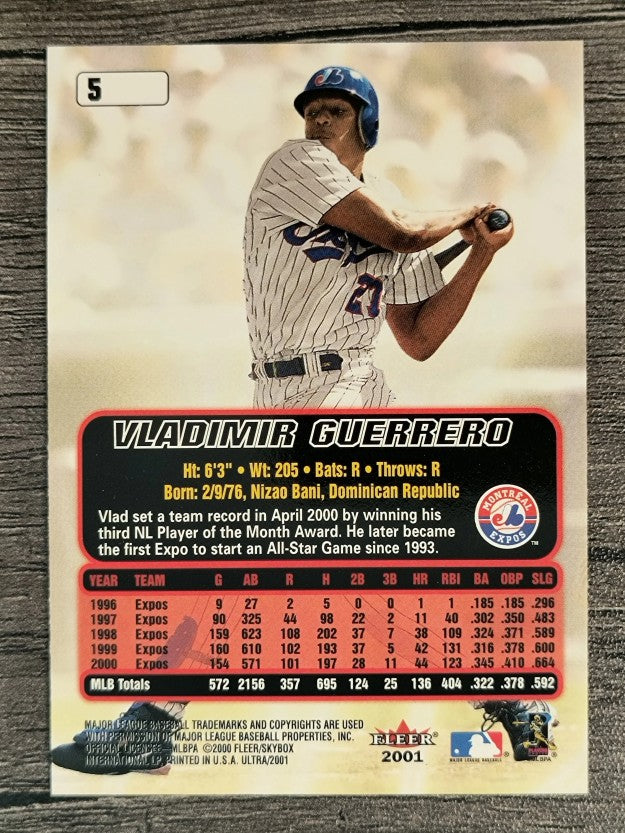 2001 Ultra #5 Vladimir Guerrero