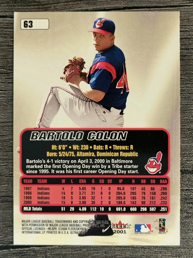 2001 Ultra #63 Bartolo Colon