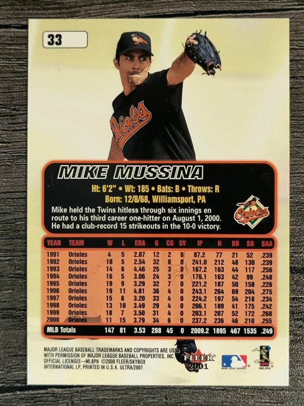 2001 Ultra #33 Mike Mussina