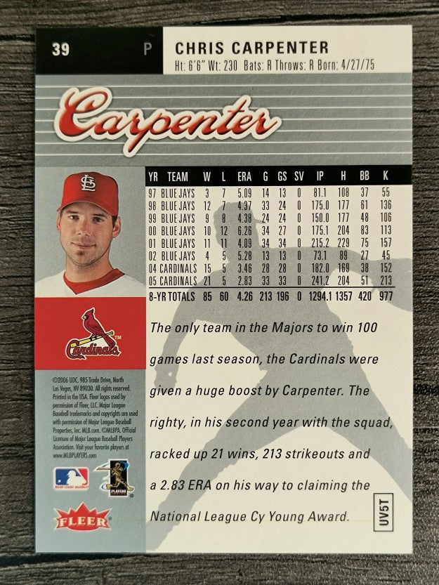 2006 Ultra #39 Chris Carpenter