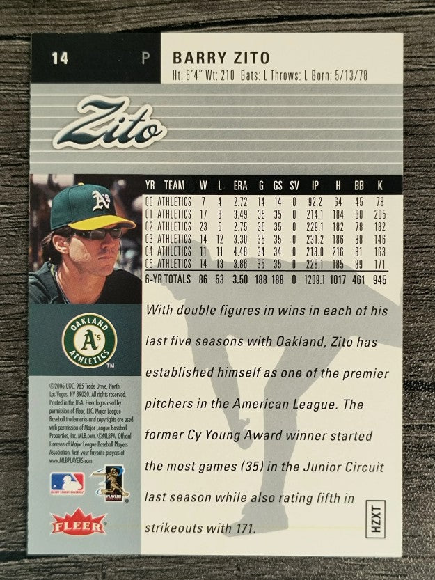 2006 Ultra #14 Barry Zito