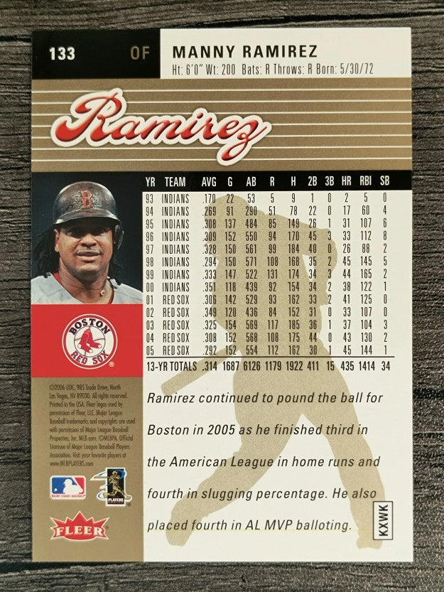 2006 Ultra Gold Medallion #133 Manny Ramirez