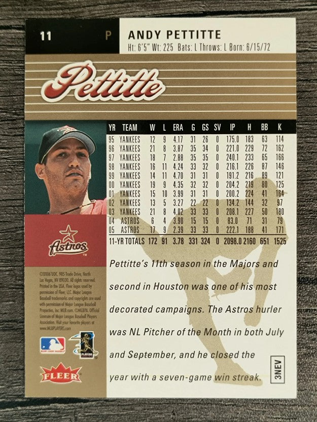 2006 Ultra Gold Medallion #11 Andy Pettitte