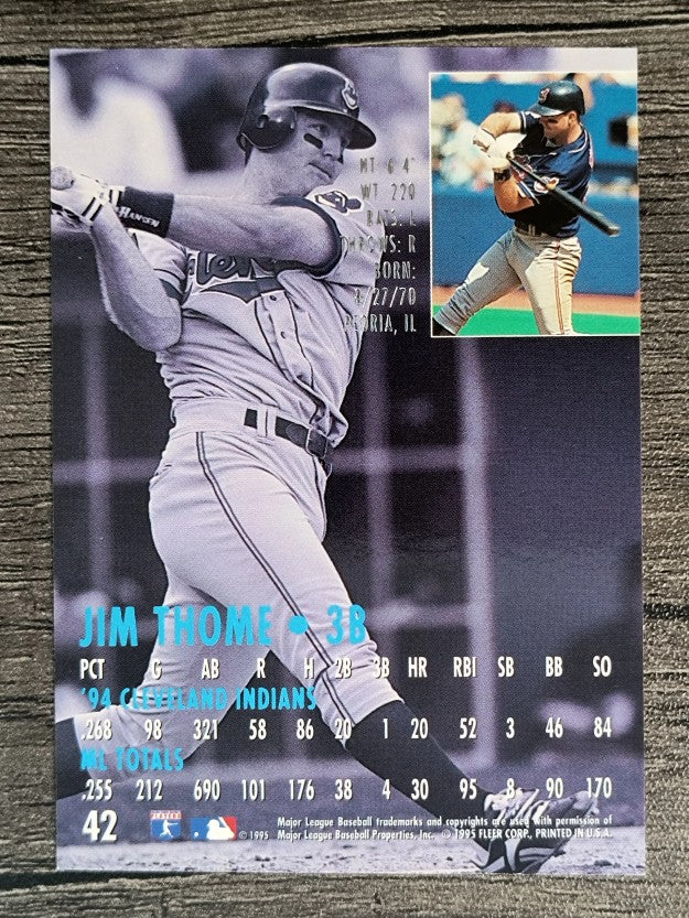 1995 Ultra #42 Jim Thome