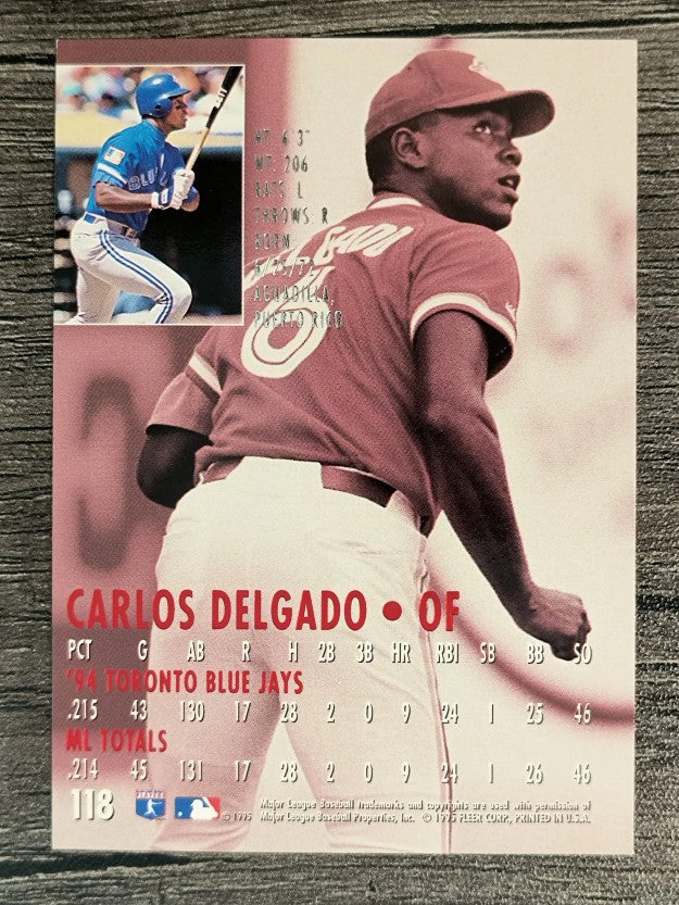 1995 Ultra #118 Carlos Delgado