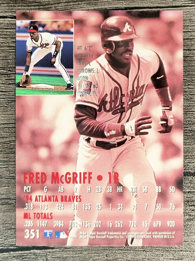 1995 Ultra #351 Fred McGriff