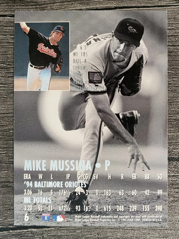 1995 Ultra #6 Mike Mussina