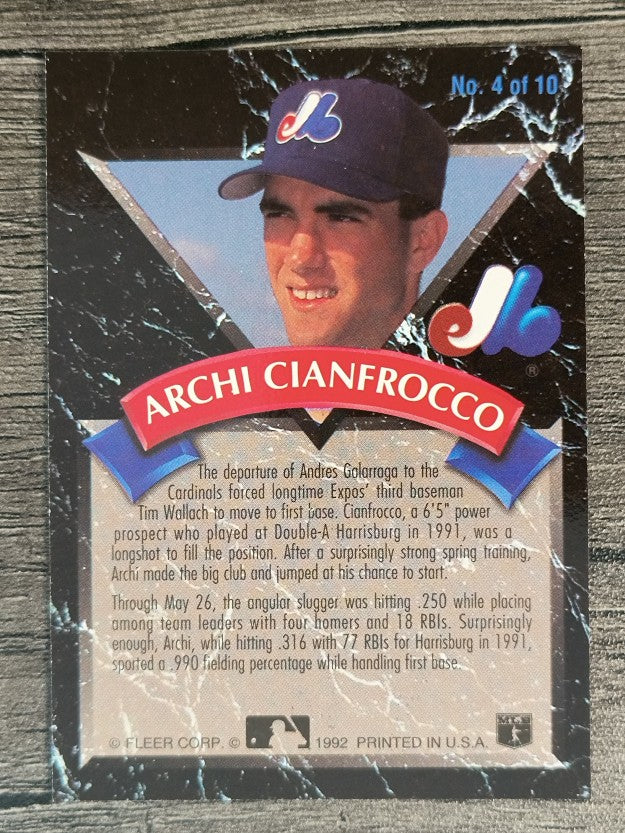 1992 Ultra All-Rookies #4 Archi Cianfrocco