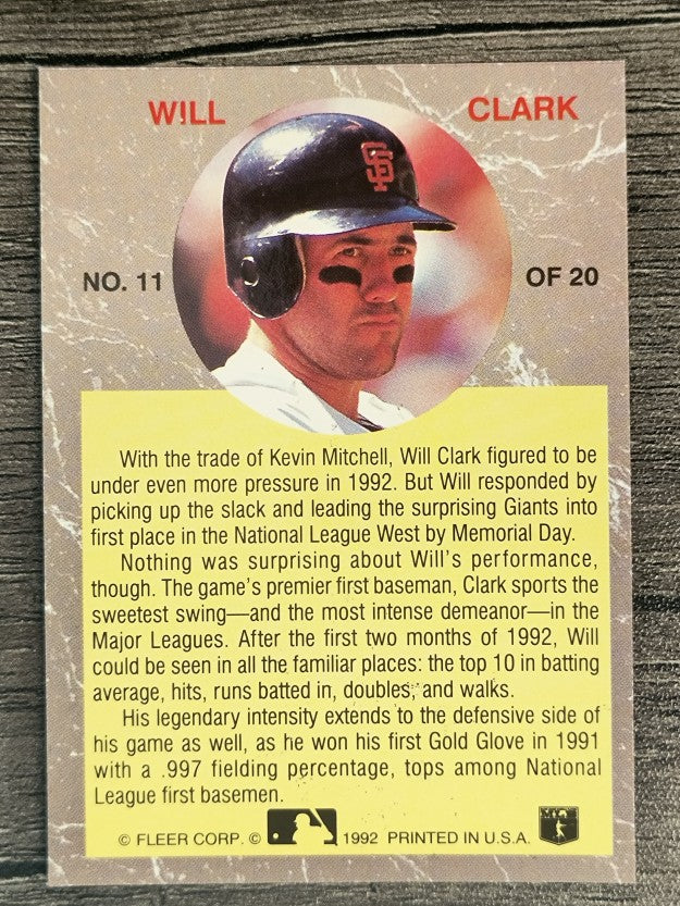 1992 Ultra All-Stars #11 Will Clark