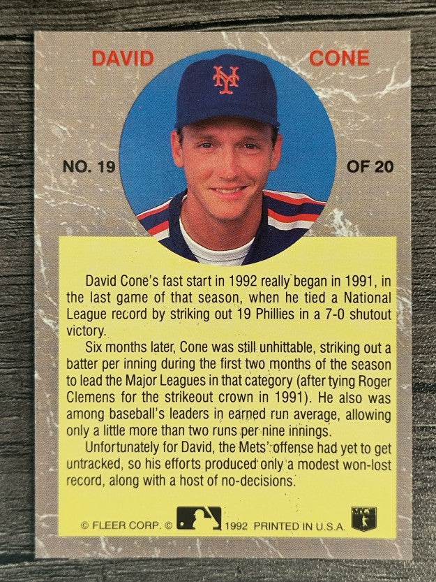 1992 Ultra All-Stars #19 David Cone