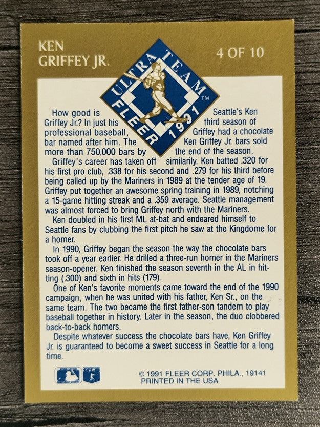 1991 Ultra Gold #4 Ken Griffey Jr. (NM)