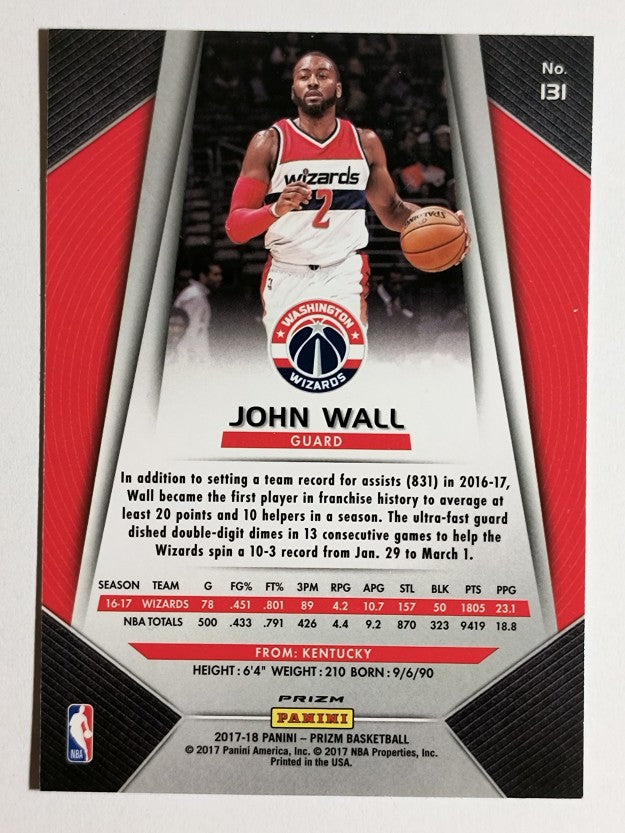 2017-18 Panini Prizm Prizms Silver #131 John Wall