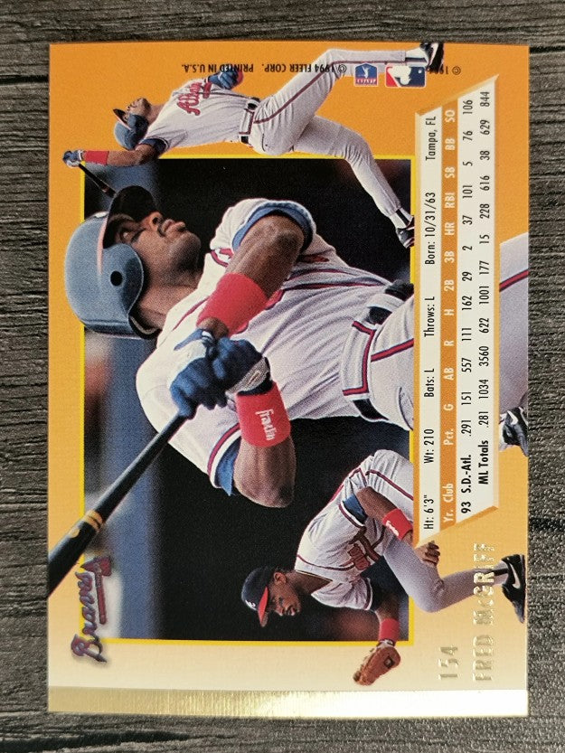 1994 Ultra #154 Fred McGriff