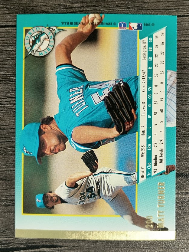 1994 Ultra #200 Matt Turner