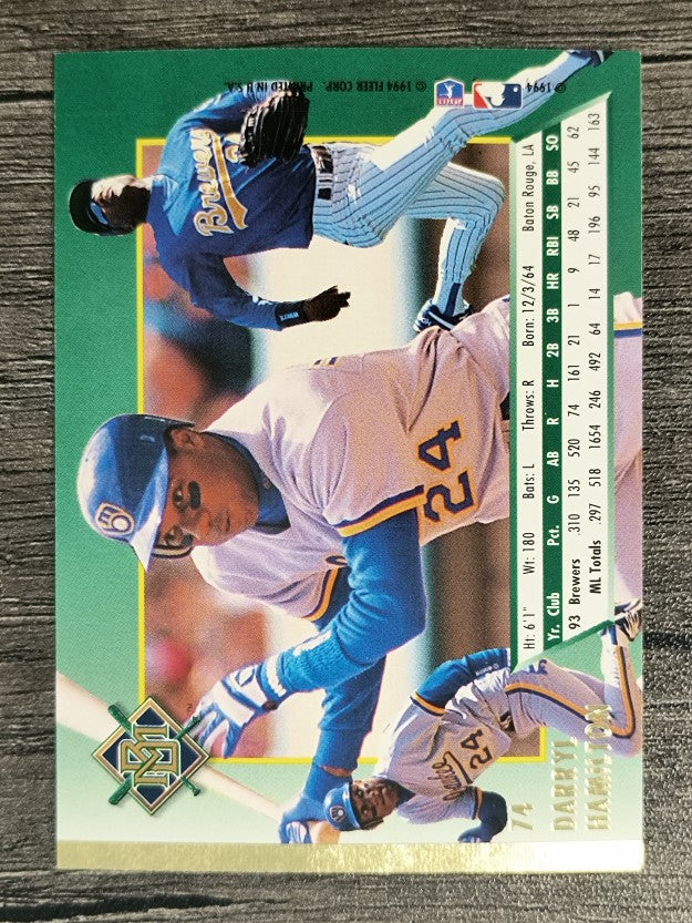 1994 Ultra #74 Darryl Hamilton