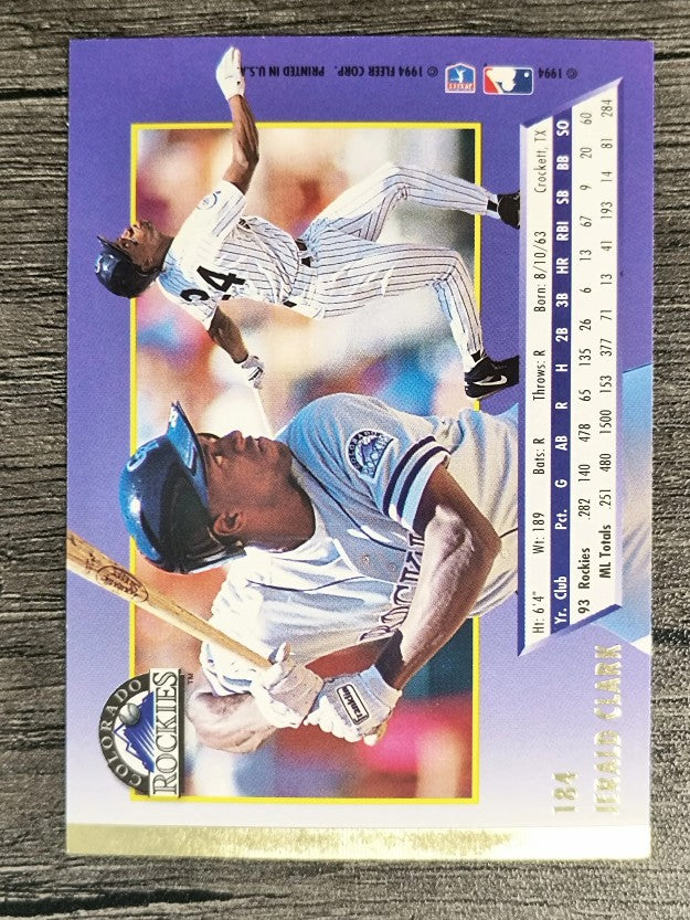 1994 Ultra #184 Jerald Clark
