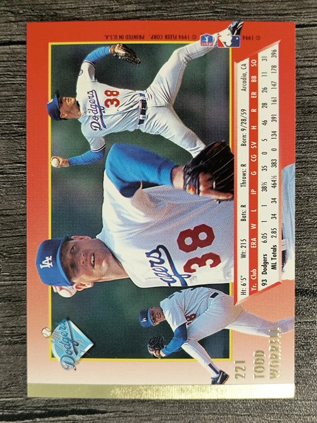 1994 Ultra #221 Todd Worrell