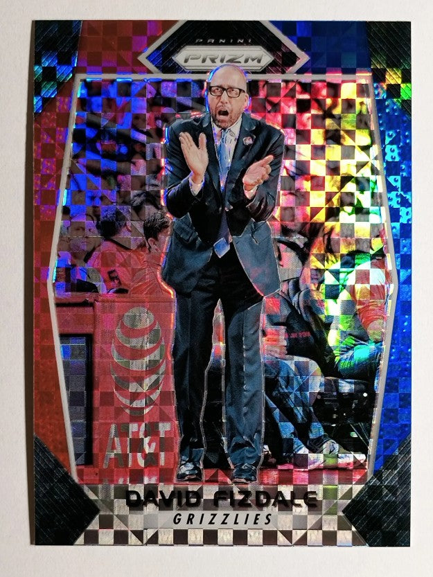2017-18 Panini Prizm Prizms Red White and Blue #210 David Fizdale CO