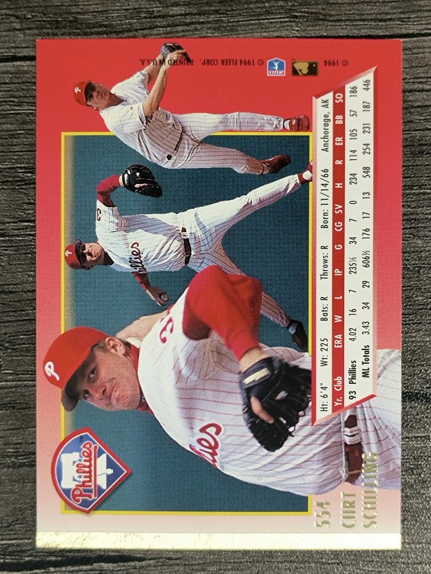 1994 Ultra #554 Curt Schilling