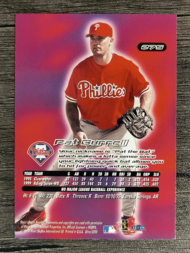 2000 Ultra #275 Pat Burrell PROS