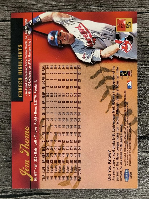 1999 Ultra #95 Jim Thome