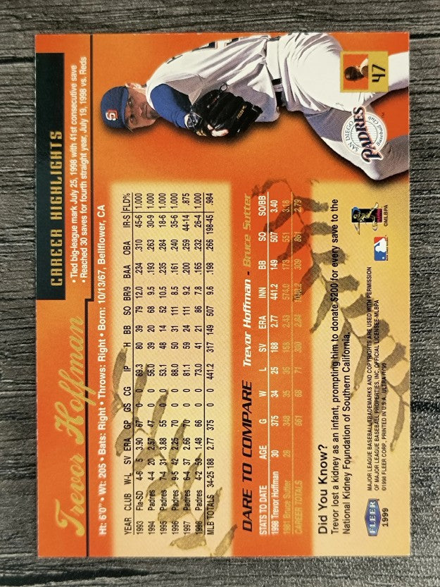 1999 Ultra #47 Trevor Hoffman