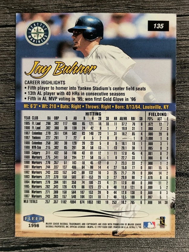 1998 Ultra #135 Jay Buhner