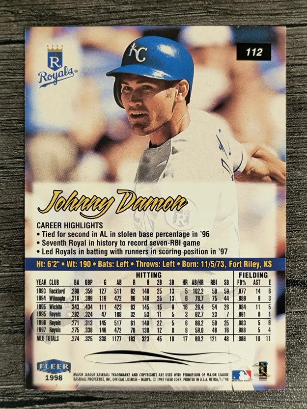1998 Ultra #112 Johnny Damon