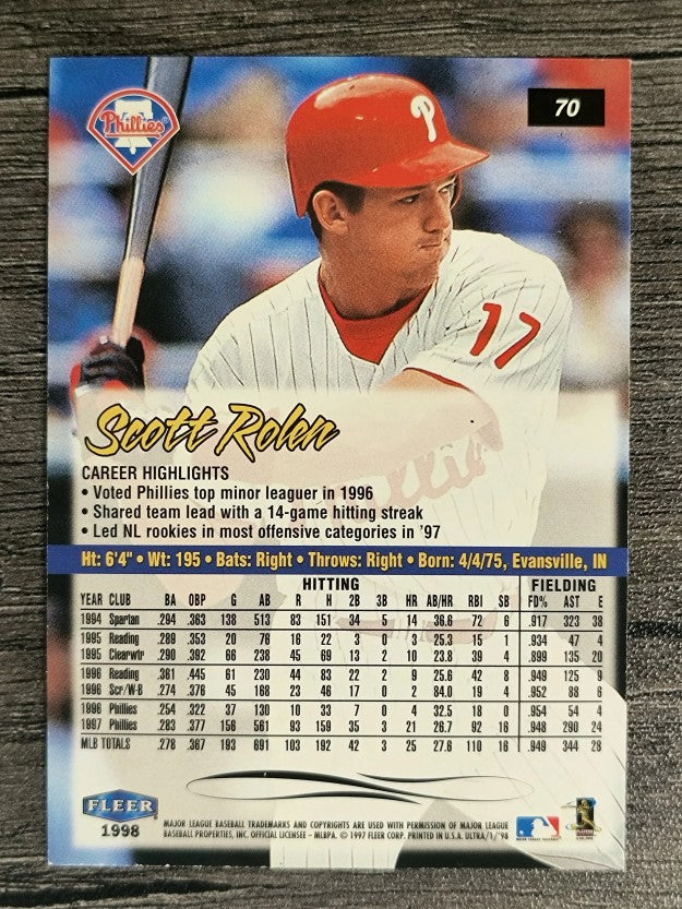 1998 Ultra #70 Scott Rolen