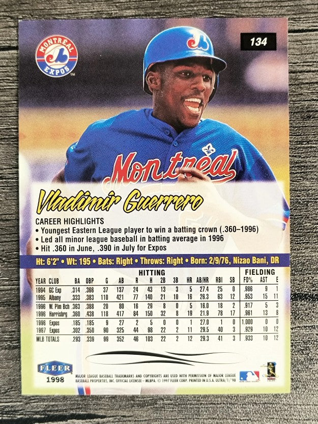 1998 Ultra #134 Vladimir Guerrero