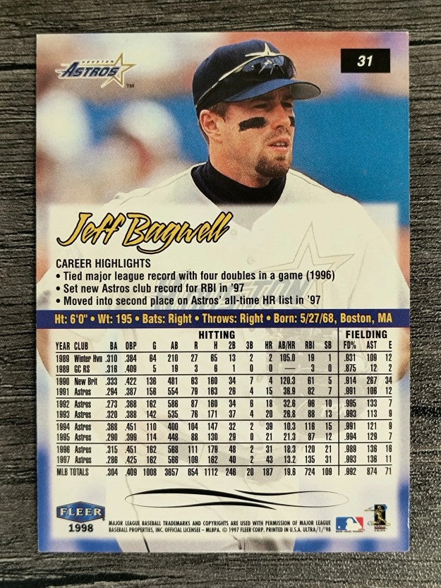 1998 Ultra #31 Jeff Bagwell