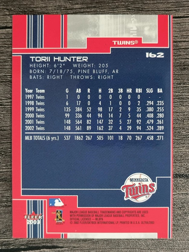2003 Ultra #162 Torii Hunter
