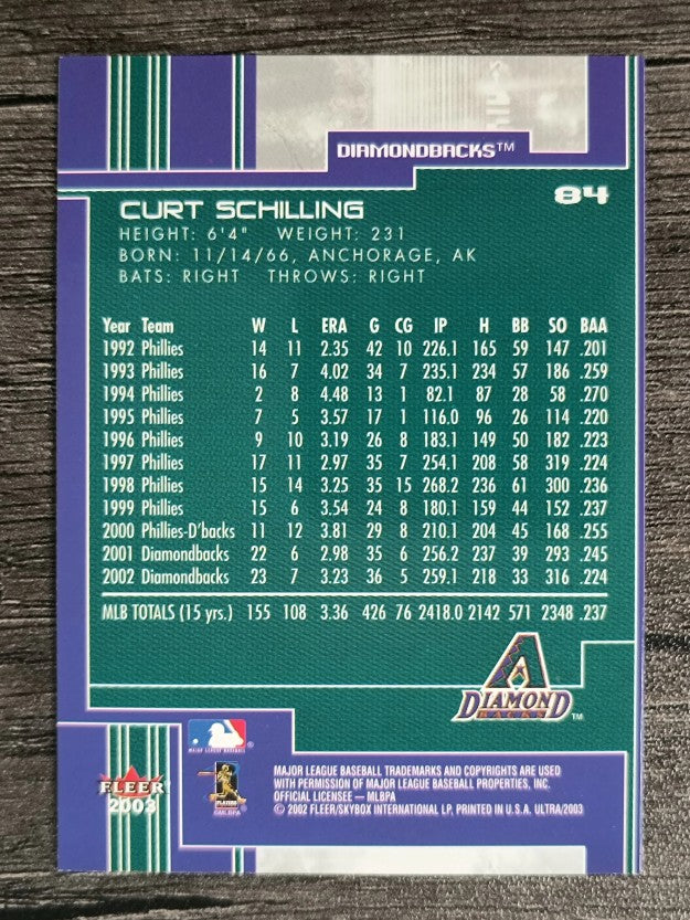 2003 Ultra #84 Curt Schilling
