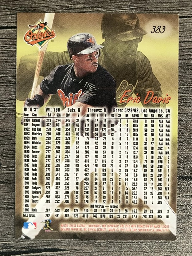 1997 Ultra #383 Eric Davis
