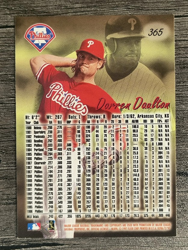 1997 Ultra #365 Darren Daulton