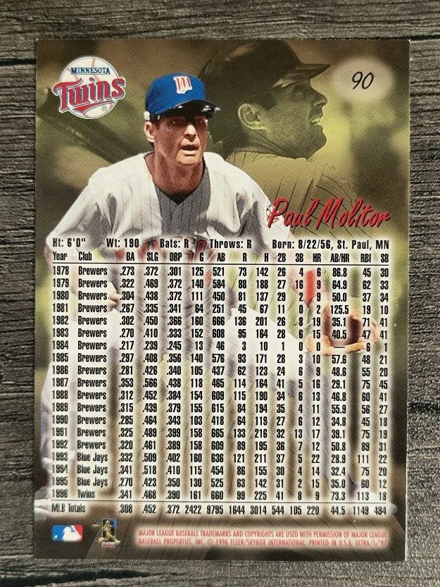 1997 Ultra #90 Paul Molitor