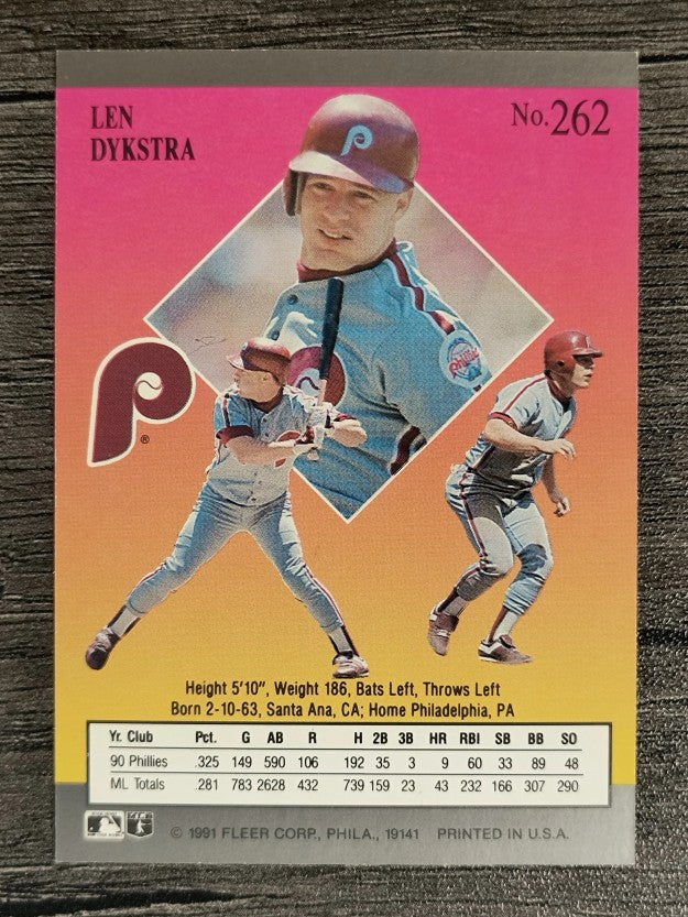 1991 Ultra #262 Len Dykstra