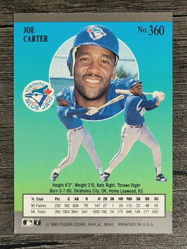 1991 Ultra #360 Joe Carter