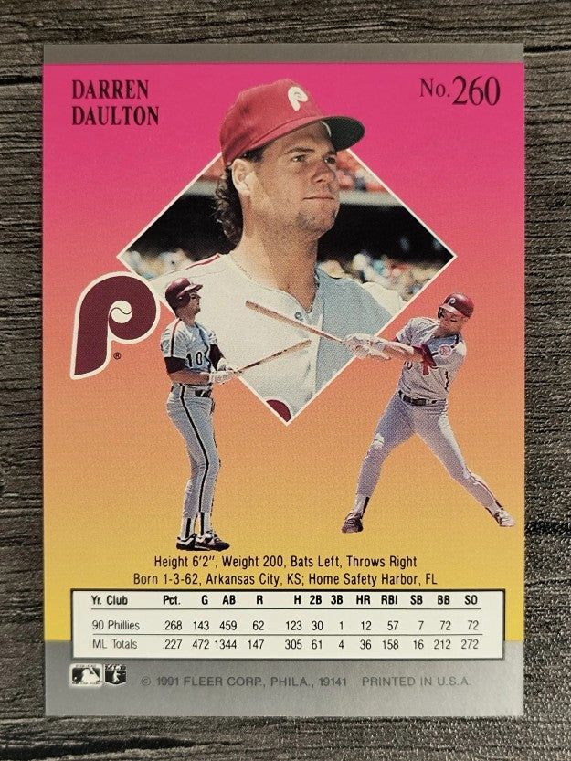 1991 Ultra #260 Darren Daulton