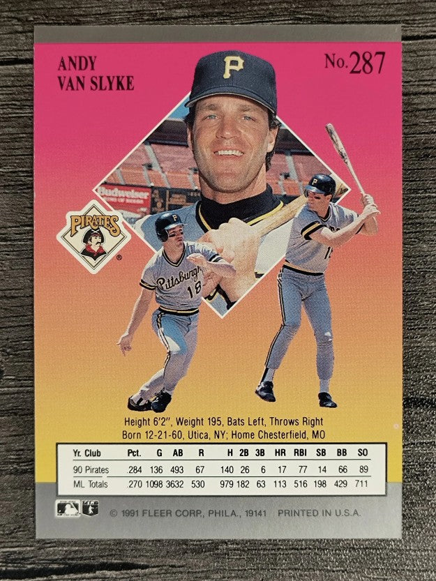 1991 Ultra #287 Andy Van Slyke