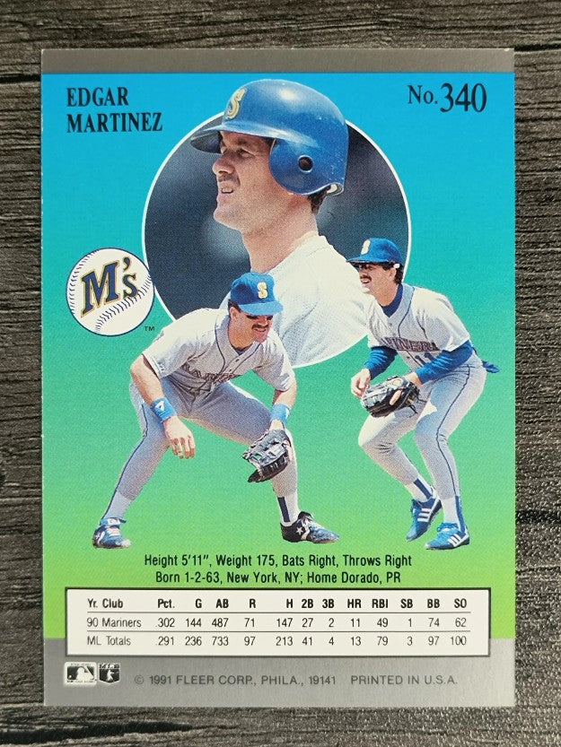 1991 Ultra #340 Edgar Martinez