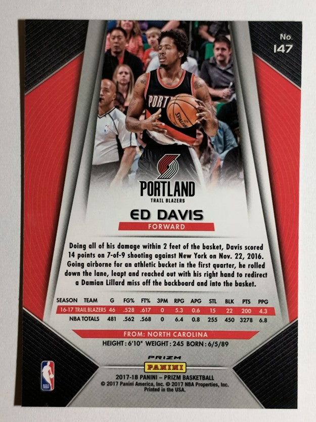 2017-18 Panini Prizm Prizms Fast Break #147 Ed Davis