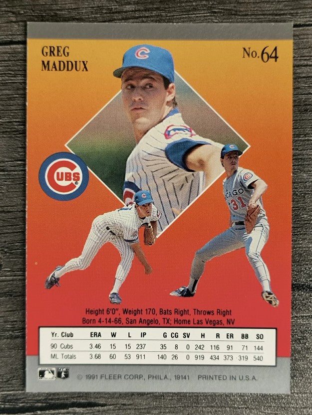 1991 Ultra #64 Greg Maddux
