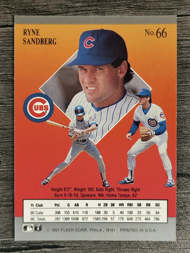 1991 Ultra #66 Ryne Sandberg