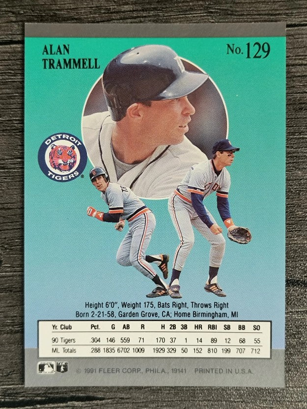 1991 Ultra #129 Alan Trammell
