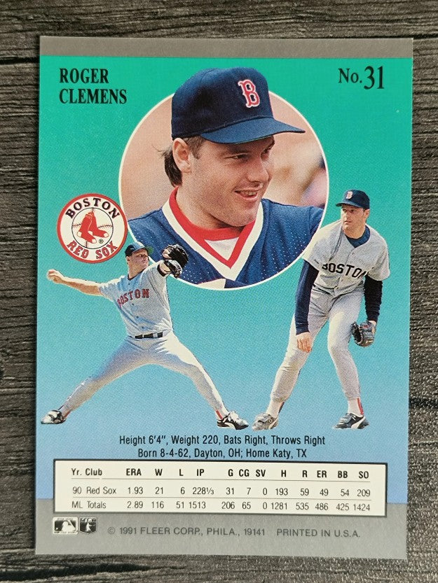 1991 Ultra #31 Roger Clemens