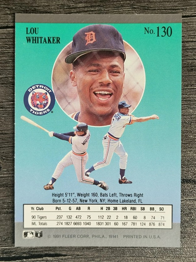 1991 Ultra #130 Lou Whitaker
