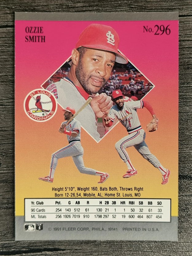 1991 Ultra #296 Ozzie Smith